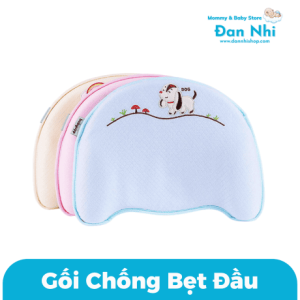 Gối Chống Méo Đầu Bẹt Đầu Cao Su Goodmama Cho Bé Từ 0-6 Tháng Tuổi Chất Liệu Sợi Tre
