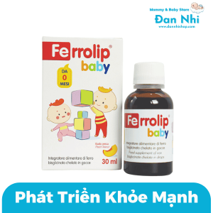 Sắt Ferrolip Hữu Cơ 30ml Nhỏ Giọt Cho Bé Từ 0-12 Tuổi