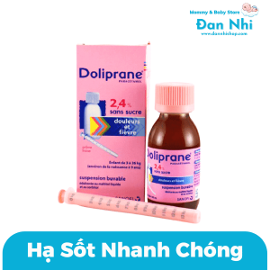 Siro Hạ Sốt Của Pháp Doliprane 2.4% Sans Sucre Giảm Đau Hạ Sốt Cho Trẻ Sơ Sinh 100ml