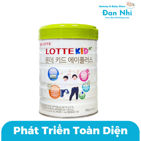 Sữa LOTTE KID A+ Hàn Quốc 760G Cho Trẻ Từ 1 Đến 10 Tuổi