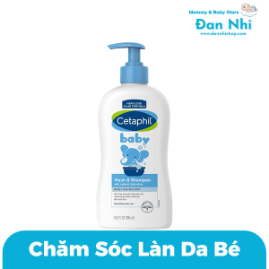 Sữa Tắm Gội Cho Bé Cetaphil Baby Gentle Wash & Shampoo Dạng Vòi 400ml