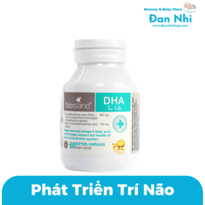 Viên Uống Bio Island Úc Bổ Sung DHA Cho Bé 60 Viên